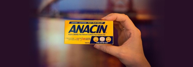 Anacin product in hand